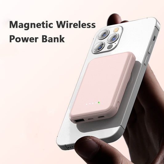 Mini Fast Charging Magnetic Wireless Power Bank 5000-10000 MAh Portable